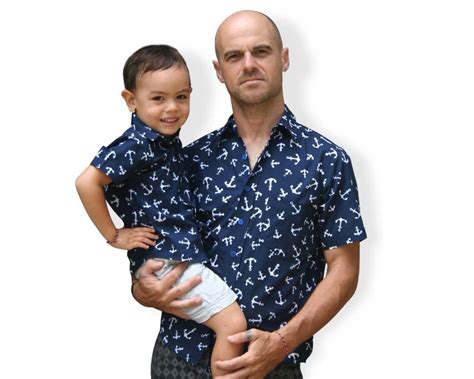 matching dad and son shirts.